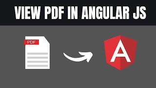 How To View PDF In Angular JS (Easy Method)