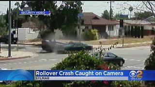 Security Video Shows Actor Danny Trejo Running To Help After Rollover Accident Traps Woman, Child In