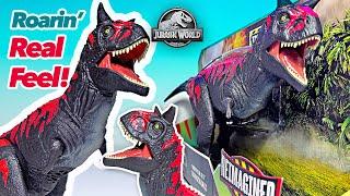 NEW ROARIN' REAL FEEL Carnotaurus! Jurassic World Legacy Collection Reimagined Dinosaur Toy Mattel!