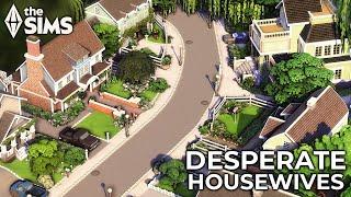 The Sims 4: Wisteria Lane – Complete Suburban Street on One Lot! (No CC) | Part 1