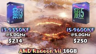 Core i3 9350KF vs Core i5 9600KF | AMD Radeon VII 16GB | Tested in 12 PC Games 1080p 1440p 4K