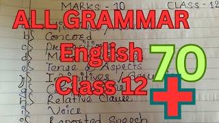 GRAMMAR Class 12 ll All Impotant GRAMMAR 12 Class ll English Grammar