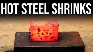 Steel shrinks when it gets hot. That's NOT Normal.