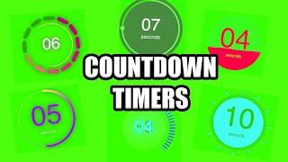 ANIMATED TIMER COUNTDOWN PACK - GREEN SCREEN