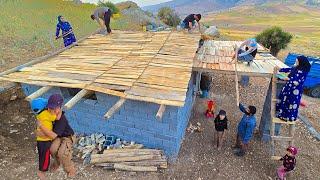 Build Milad and Mahin's Wooden Roof | Aynaz and Tiyanaz's Farewell