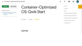 Container-Optimized OS: Qwik Start | Quest : Baseline: Deploy & Develop