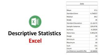 Descriptive Statistics in Excel | Excel 2013 | Statistics Bio7