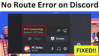 How To Fix No Route Error on Discord in Windows