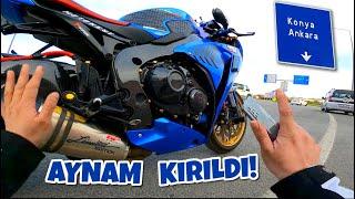 YENİ MOTOR ALMAYA KONYA'YA GİTTİM! 1000RR İLE KAZA! (UZUN YOL MOTOVLOG)