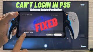 {Fixed} Can't login in to your PS5 - PLAYSTATION PORTAL?