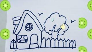 Make Your Own House with a Garden Drawing Easy  / YouTube kese grow karta hai 