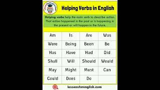 #Helping Verbs in English.#shorts #short video @timetolearn1202