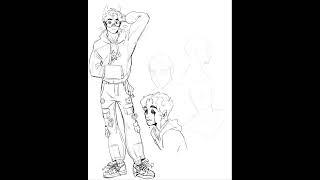 [chan drawer] CHARACTER SHEET PROCESS || DRAWING #shorts #art