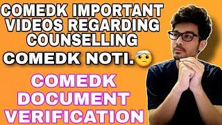 COMEDK COUNSELLING 2023 || WHAT ARE IMPORTANT DATES || DOCUMENTS VERIFICATION PROCESS