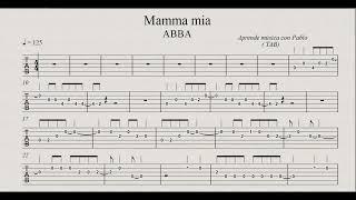 MAMMA MÍA: TAB (guitarra...) (tablatura con playback)