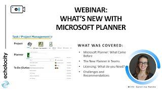 What's NEW with Microsoft Planner | Basic vs Premium Plans | Features Highlights by Echolocity