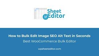 WordPress - How to Bulk Edit SEO Descriptions or Alt Text for Images using a Spreadsheet