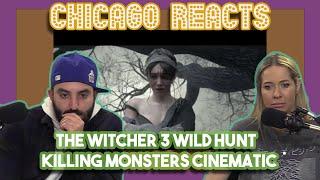 The Witcher 3 Wild Hunt - Killing Monsters Cinematic - YouTubers React