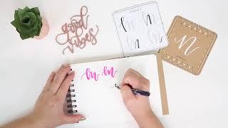 Lettering Uppercase and Lowercase letters, M & N | Lettersbyshells