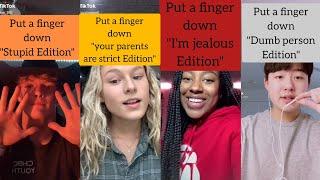 Put A Finger Down Challenge  - Tiktok Compilation (Part 1)