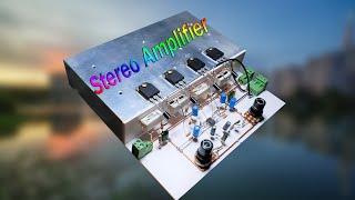 How to Make a Powerful Stereo Amplifier (2 x 100 Watt) with A1186 & C2837 transistors