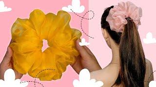 How to make Giant Cloud Scrunchies | XXL organza scrunchies