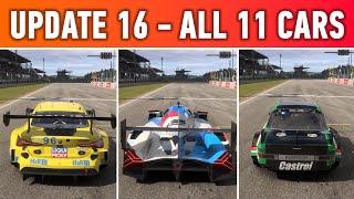 New Race Cars! | Forza Motorsport Update 16 | All 11 New Cars Gameplay & Sounds