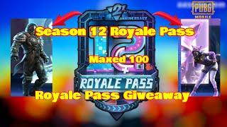 SEASON 12 ROYAL PASS | Purchased to Max Level 100 |   PUBG Mobile 