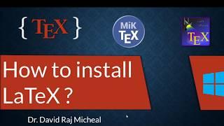 How to install LaTeX in windows? MikTeX and TeXstudio