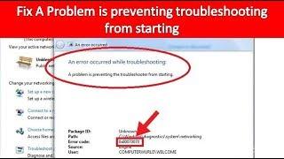 How to Fix Error 0x80070070 A Problem is Preventing Troubleshooting Starting in Windows 10,8.1,7