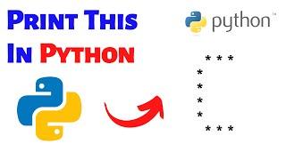 How to print 'C' letter pattern of stars using Python | Python Pattern Programs | @Python_Shorts