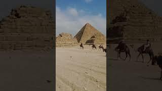 Passing through the pyramids of Giza #greatpyramids #pyramid