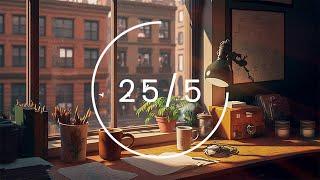 25/5 Pomodoro Timer  Relaxing Lofi️ DEEP FOCUS POMODORO TIMER Study With Mestay motivated