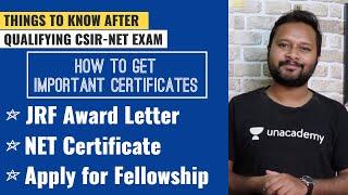 How to Start JRF Fellowship: JRF Award Letter | NET/LS Certificate || Things to do after Qualifying