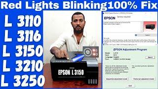 How to Reset the Epson L3150 Ink Pad : Red Lights Blinking Solution : Epson L3110,3250 Resetter