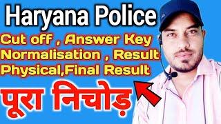 Haryana Police Male Constable full Analysis | Cut Off, Answer Key, Normalisation, Result, Physical