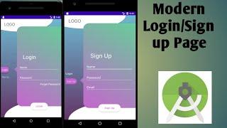 Modern Login / Sign Up pages  2021 ||  Android Studio