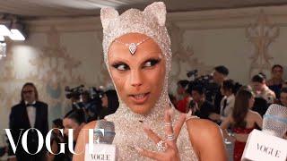 Doja Cat Channels Her Inner Feline in Oscar de la Renta | Met Gala 2023 | Vogue