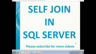 SQL Self Joins | Self Join in SQL Server