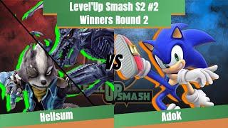 Level'Up Smash S2 #2 - Hellsum (Wolf, Ridley) vs Adok (Sonic) - WR2