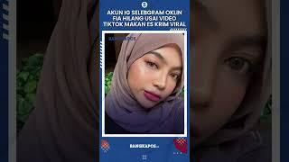 Akun IG Selebgram Oklin Fia Hilang usai Video TikTok Makan Es Krim Viral dan Tuai Hujatan