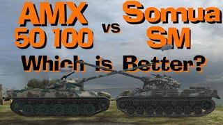 WOT Blitz Face Off || AMX 50 100 vs Somua SM