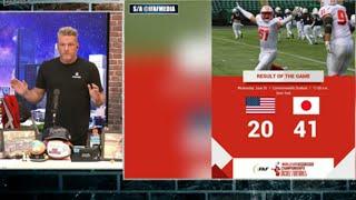 Reacting to Team USA losing to Japan in tackle football at U20 World Championships | Pat McAfee Show