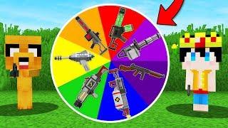 !LA RULETA DE LAS ARMAS EN MINECRAFT!  ARMA NOOB VS ARMA PRO (MINECRAFT MODS)