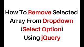 remove selected element from array jquery 3.3.1