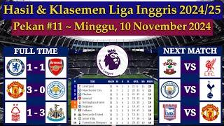 Hasil Liga Inggris Tadi Malam - Chelsea vs Arsenal - Man United vs Leicester - EPL 2024 Pekan 11