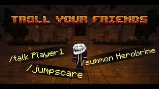 3 Commands To Troll Your Friends (Bedrock Edition)