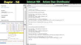 Selenium VBA - Actions Class (ClickDouble)