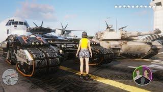 GTA 6 Gameplay Leak  - Stealing Cyberpunk 2077 Tank + 10 Stars Police & Army [GTA 5 PC Mods]