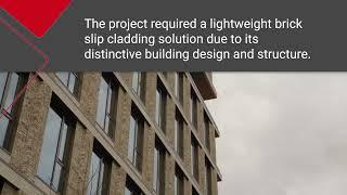 Video footage - London's EdCity. Caxton Façades installed Stofix brick slip cladding.